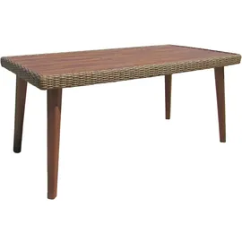 Garden Pleasure Carson Gartentisch 160 x 90 x 75 cm braun