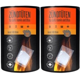 2x100 Zündtüten in der Dose geruchsfreie wasserfeste Grillanzünder - Kaminanzünder (Fire Starter) für Grill (Holzbriketts, Grillkohle), Kamin (Kaminanzünder) oder Ofen zum sicheren Anzünden.