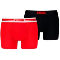 Puma MEN EVERYDAY PLACED LOGO BOXERS 2P rot/schwarz XXL 2er Pack