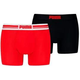 Puma MEN EVERYDAY PLACED LOGO BOXERS 2P rot/schwarz XXL 2er Pack
