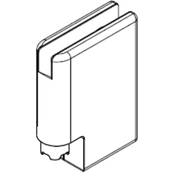 HSK Ersatz-Glashalter unten links, E100312-UL, Ersatzteile, chrom
