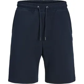 Jack & Jones PlusSize Sweatshorts "JPSTGORDON BRADLEY SWEAT SHORTS MI PLS", Herren, Gr. 46 (6XL), N-Gr, schwarz (navy blazer), angeraute Sweatware, Obermaterial: 65% Polyester, 35% Baumwolle, JACK & JONES PLUSSIZE, unifarben, regular fit ca.