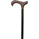 Queralto Gehstock aus Aluminium mit schwarzem Holzgriff