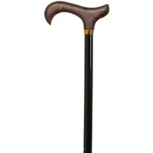 Queralto Gehstock aus Aluminium mit schwarzem Holzgriff