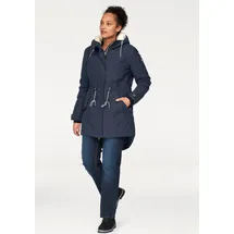 POLARINO Funktionsparka POLARINO, Damen, Gr. 40, blau (marine), Web, Obermaterial: 54% Polyester, 46% Baumwolle. Futter: 100% Polyester. Futter Rückenteil: 100% Polyester.