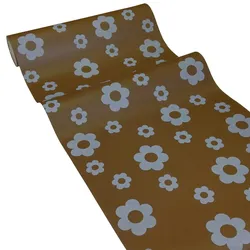 JUNOPAX Papiertischläufer Blüte braun 50m x 0,40m, nass- und wischfest
