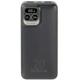 RivaCase® Rivacase, Powerbank VA2521 20000mAh 2 USB-A/USB-C QC 3.0/PD 20W Schwarz - Schwarz