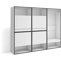 SKRAUT HOME Schuhschrank, Platzsparender Schrank, 180x35x145 cm, Schlafzimmer, Offener