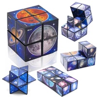 Star Zauberwürfel Cube Magic Cube,2 in 1 Sternenklarer Himmel Zauberwürfel Infinity-Würfel,Spielzeug Spiele ab 6 7 8 9 Jahre Jungen Kinder