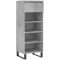 VidaXL Schuhschrank Betongrau 40x36x105 cm Holzwerkstoff