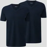 s.Oliver V-Shirt, aus reiner Baumwolle, blau