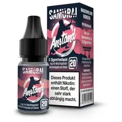 Anstand 10ml 20mg NicSalt Liquid by Samurai Vaping