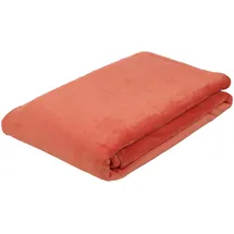 Gözze - Wohn- und Kuscheldecke, Memphis, Hohes Stoffgewicht 300 g/m2, 150 x 200 cm - Kaminrot