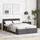 vidaXL Bett mit Bettkasten Hydraulisch LED Grau Kunstleder 120x200 cm