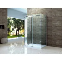 Alphabad Eckdusche U-Duschkabine SCOOP 120 x 90 cm ohne