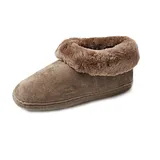 Reissner Lammfelle | Engel Hausschuhe Kreta | Veloursleder | Innenfutter Merino Lammfell | 48 braun - 48 EU