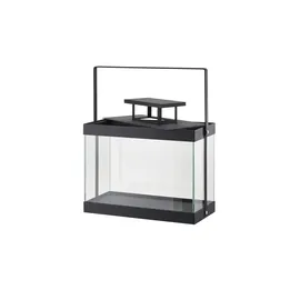Möbel Kraft Metalllaterne  Schwarz  Metall,Glas