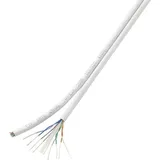 TRU Components Duplex-Netzwerkkabel CAT 6 F/UTP 8 x 2 x 0.196mm2 Weiß 100m