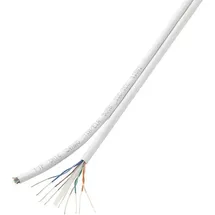 TRU Components Duplex-Netzwerkkabel CAT 6 F/UTP 8 x 2 x 0.196mm2 Weiß 100m