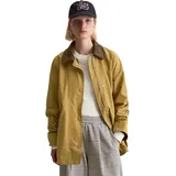 Marc O'Polo Marc OߴPolo Denim Damen, Übergangsjacke mit Cord-Kentkragen relaxed fit, Beige (golden ocher), L, - L