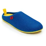 Andrés Machado - Hausschuhe für Herren – Frühling Sommer – DYNAMIC – Unisex Pantoffeln - atmungsaktive Netzstruktur – rutschfeste Gummisohle herausnehmbares Fußbett - Marineblau Gelb EU 47 - 47 EU