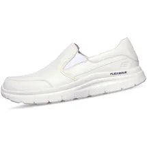 SKECHERS Flex Advantage Sr Bronwood Küchenschuhe, White Leather, 41 EU
