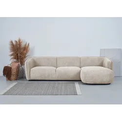 Ecksofa ANDAS "Ostrup", beige, B:280cm H:73cm T:152cm, 100% Polyester, Sofas, schlichtes modernes Design, in verschiedenen Farben