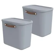 Rotho Maloja Aufbewahrungsbox 39,5 x 26,5 x 34 cm 2-tlg. blau