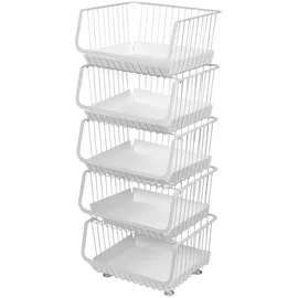 bremermann Aufbewahrungskörbe 5-stufig 42 x 105 x 36 cm Weiß