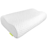 Gentle North Nackenstützkissen Orthopädisches Nackenstützkissen - Memory Foam - höhenverstellbar, Füllung: Viscoschaum, Seitenschläfer, Rückenschläfer, Comfort, 1-tlg., allergikerfreundlich - anti-Schnarch - ergonomisches Kissen - waschbar weiß