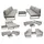 FRG Funktionsloungeset 3-tlg. Grau