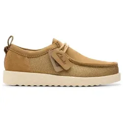 Clarks für Herren. 26181388 WallabeeFTR2Lo braune Lederschuhe (40), Wohnung, Wildleder, Schnürsenkel, Lässig