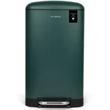 Les Collectors Tret-Mülleimer N°863 / Edelstahl / dunkelgrün, 40 L / herausnehmbarer Inneneimer/ rechteckig