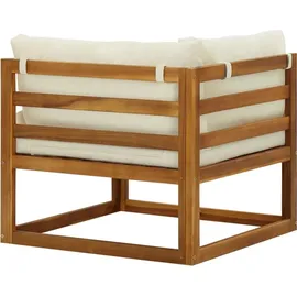 vidaXL Modulare Ecksofas 2 Stk. mit Auflagen Cremeweiß