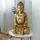 Boltze Gruppe - Wohndekoration Buddha Figur Wohnzimmer Dekofigur, Skulptur Asiatisch, Kunstharz gold, Lxbxh 12x10x20 cm