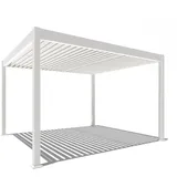 Weide Pergola E-Deluxe 4 x 3,6 m Weiß