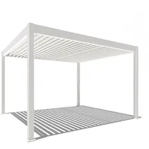 Weide Pergola E-Deluxe 4 x 3,6 m Weiß