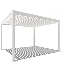 Weide Pergola E-Deluxe 4 x 3,6 m Weiß