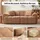 COMHOMA Sofa 2 Sitzer, 180 x 86 x 40 cm Bodensofa, Couch mit Rückenlehne, Kissen und Armlehne, Modernes Stoffsofa für Wohnzimmer, Wohnung, Büro,... - Braun