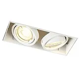 QAZQA Einbaustrahler weiß dreh- und kippbar, rahmenlos - Oneon 2