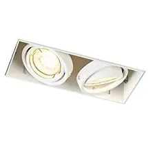 QAZQA Einbaustrahler weiß dreh- und kippbar, rahmenlos - Oneon 2