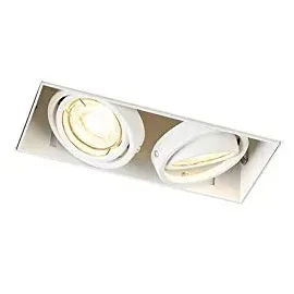 QAZQA Einbaustrahler weiß dreh- und kippbar, rahmenlos - Oneon 2