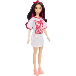 MATTEL HRH12 Barbie Fashionista Puppe - Red Mesh Dress