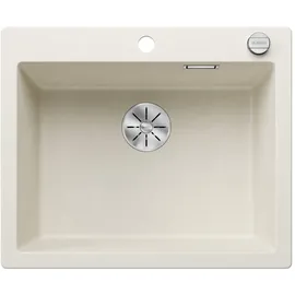 Blanco Pleon 6 links Einbauspüle silgranit softweiß Handbetätigung 615 x 510 mm