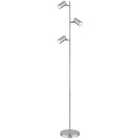 GLOBO Stehlampe Robby Alu, Eisen, Stahl & Metall Silber