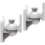 Ricoo Lautsprecher Wandhalterung 2-er Set LH028-W universal Boxenhalterung schwenkbar neigbar Lautsprecherhalterung Speaker Wall Mount weiß