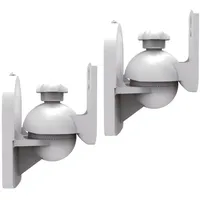 Ricoo Lautsprecher Wandhalterung 2-er Set LH028-W universal Boxenhalterung schwenkbar neigbar Lautsprecherhalterung Speaker Wall Mount weiß