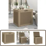 Vidaxl - Gartenbox Hellbraun 55,5x43x53 cm Polypropylen - Gartenbox - Außenbereich Aufräumen - Gartenorganisation - Gartenschuppen - Lagerschrank
