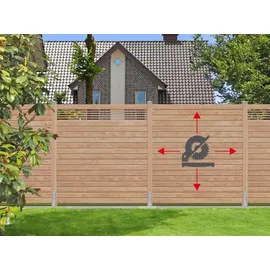 WOODTEX Sichtschutzelement 180 x 194 cm Lärche Holz