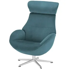 Sofa.de Fernsehsessel Globe Mikrofaser 79 x 111 x 84 cm türkis/petrol drehbar